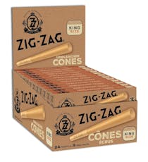 Zig Zag King Size Unbleached Pre Rolled Cones - 3pk