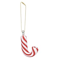 Xmas Smokable Ornament Hand Pipe w Hanger - Candy Cane