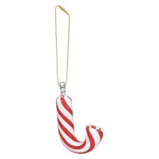 Xmas Smokable Ornament Hand Pipe w Hanger - Candy Cane