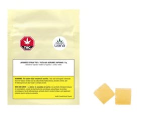 Wana Japanese Citrus Yuzu Hybrid 2:1 CBD:THC Soft Chews 2 x 5mg THC - Japanese Citrus Yuzu 2:1 CBD:THC Hybrid Soft Chews