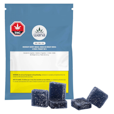 Wana Midnight Berry Indica 5:10:2 CBN:CBD:THC Soft Chews 5 x 2mg THC - Classic Midnight Berry Indica CBN/CBD/THC 5 Soft Chews