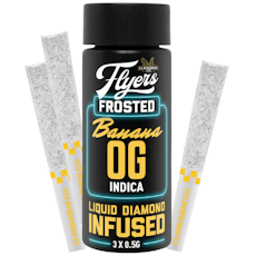 Flyers Frosted Banana OG Infused - Pre-Rolls Claybourne - Flyers Frosted Infused Banana OG Pre-Rolls 3x0.5g Resin