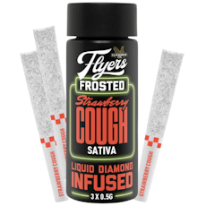 Flyers Frosted Strawberry Cough Infused Pre-Rolls- Claybourne - Flyers Frosted Infused Strawberry Cough Pre-Rolls 3x0.5g Resin