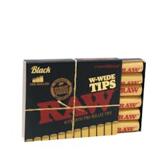 RAW Black W-Wide Pre-Rolled Tips