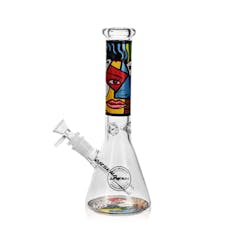 10" 5mm Arsenal Mandala Art Lady Glass Bong - Art Mandala