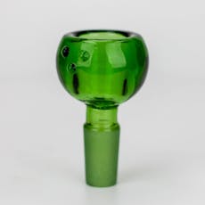 Three Dots Round Thick Glass Bowl - Green