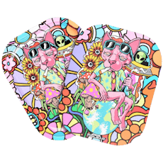 Pulsar Mini Chill Cat Metal Rolling Tray w/ Lid - Smoke Arsenal - Pulsar Mini Chill Cat Metal Rolling Tray w/ Lid