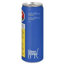 Blue Raspberry 350ml Beverages Green Monkey CBD-THC 2:1 (Reduced Sugar)