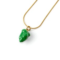 Nug Charm Becklass - Enamel Green with Gold