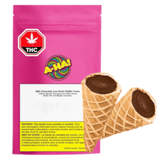 A-Ha! Live Rosin Milk Chocolate Waffle Cones 2 x 5mg THC - Milk Chocolate Live Rosin Waffle Cones 10mgTHC 2x5mg Edibles
