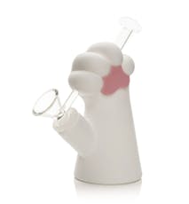 6" Cat Paw Water Pipe - West Coast Gifts - 6" Cat Paw Water Pipe - White