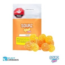 Sourz by Spinach | Fully Blasted Peach Orange 1:1 THC | CBD Gummies | Multipack of 10 - (10 Gummies)