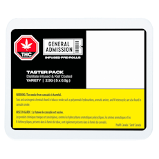 General Admission - Taster Pack Distillate Infused Pre-Rolls - 5x0.5g Blend PRs