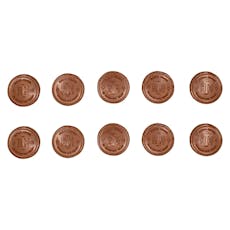 Rosin Heads - Milk Chocolate Hash Rosin Coin - 10x1 Pack