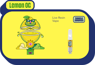 (V) Lemon Og Pure Live Resin by Terra Labs - LEMON OG PURE LIVE RESIN CARTRIDGE - 1G