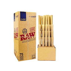 Raw Classic 1 1/4 Pre-Rolled Cones - 75 Pack