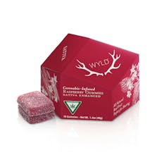 Wyld Raspberry THC (100mg THC) Multipack Soft Chews - Multipack of 10, Wyld Raspberry THC (100mg THC) Soft Chews