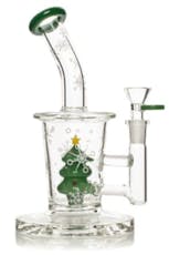 Red Eye Glass 8" Tall Christmas Tree Bubbler - Red Eye Glass 8" Tall Christmas Tree Bubbler