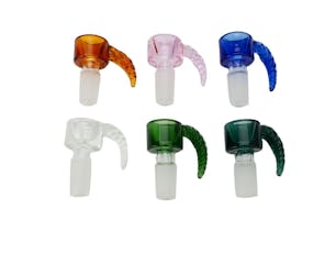 Karma - Glass Bowl Karma Twisted Horn Handle 14mm - Glass Bowl Karma Twisted Horn Handle 14mm
