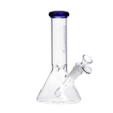 Blueberry, 8" Beaker Glass Bong - Blueberry, 8" Beaker Glass Bong, Blue