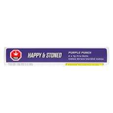 Happy & Stoned - Purple Punch Pre-Rolls - 2x1g Indica PRs