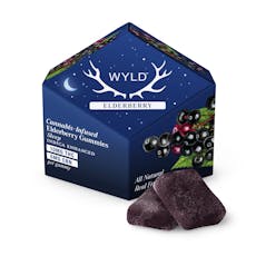 Wyld Elderberry Indica 2:1 THC:CBN (100mg THC:50mg CBN) Soft Chews 10 x 10mg THC - Wyld Elderberry 2:1 THC:CBN (100mg THC:50mg CBN) Soft Chews