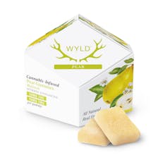 Wyld Pear Hybrid 1:1 THC:CBG (100mg THC:100mg CBG) Soft Chews 10 x 10mg THC - Wyld Pear 1:1 THC:CBG (100mg THC:100mg CBG) Soft Chews