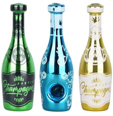 Dabtized Champagne Pipe'n Glass Hand Pipe - 5" Assorted Designs