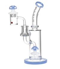 Pulsar Shroom Rig Set w/ Carb Cap - 8.5" Blue