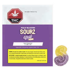 Spinach Sourz - Fully Blasted Peach Passionfruit 1:1 CBN Gummy - 1pc