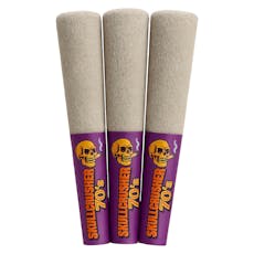 SKULLCRUSHER 70'S BY RAD Iced Raspberry - Quad Diamond Infused Pre-Roll 3x0.45g