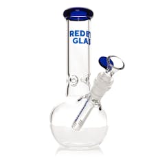 RED EYE GLASS 8" Bubble Base Water Pipe Blue