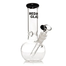RED EYE GLASS 8" Bubble Base Water Pipe Black