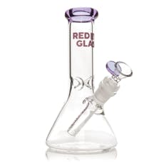 RED EYE GLASS 8" Beaker Base Water Pipe Purple