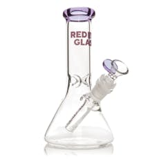 Red Eye Glass - 8" Beaker Base Water Pipe - PURPLE