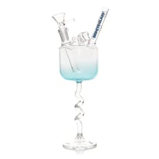 Red Eye Glass 9" Ice Cold Happy Hour Water Pipe