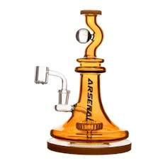 Smoke Arsenal - 9" 5mm Arsenal Floating Globe Dab Rig (Golden) - Golden