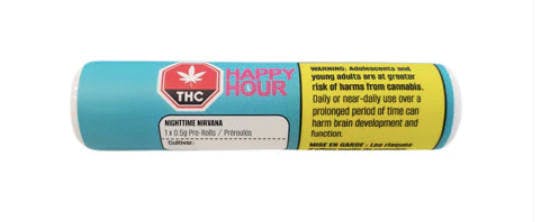 Happy Hour - Nighttime Nirvana Pre Roll - 1 x 0.5g