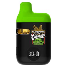 Claybourne - Gassers Super Sour Apple Liquid Diamonds AIO 0.95g Disposable Pens
