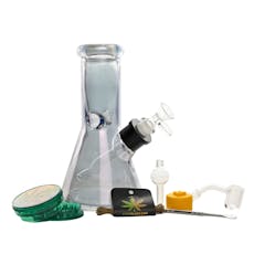 8" Rainbow Glass Bong 9-in-1 Dab Kit - N