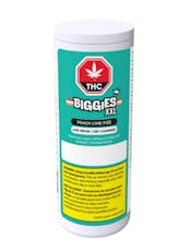 Biggies - Gummies - 1:1 CBC PEACH LIME FIZZ LIVE RESIN CHEWS MULTIPACK - (6 x 1 piece)