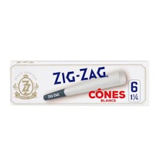 Zig Zag White Pre-Rolled Cones 1 1/4 6 pack
