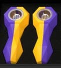 4" Rebound Silicone Spoon Pipe Edition 2 (Purple/Yellow)