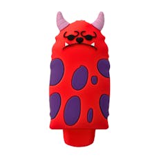 3.5" Spotted Monster Silcone Hand Pipe - Red/Purple