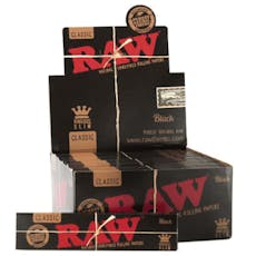 RAW Black King Size Slim Rolling Papers - RAW Black King Size Slim Rolling Papers