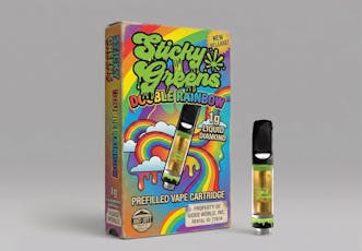 Sticky Greens Double Rainbow Liquid Diamond Prefilled Vape Cartridge - Sticky Greens Double Rainbow Liquid Diamond 1g Prefilled Vape Cartridge