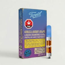 Tweed Gorilla Berry Grape Liquid Diamonds Vape - Tweed Gorilla Berry Grape Liquid Diamond 0.95g Prefilled Vape Cartridge