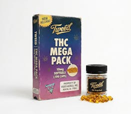 Tweed Mega Pack THC 10mg Softgels - THC 10mg Softgels (100 Caps)