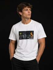 Element Cannabis - White Crew Neck (4 Elements Shot Glasses) - White Crew Neck (4 Elements Shot Glasses) - Large