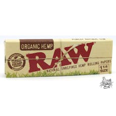 RAW ORGANIC HEMP 1 1/4" ROLLING PAPERS